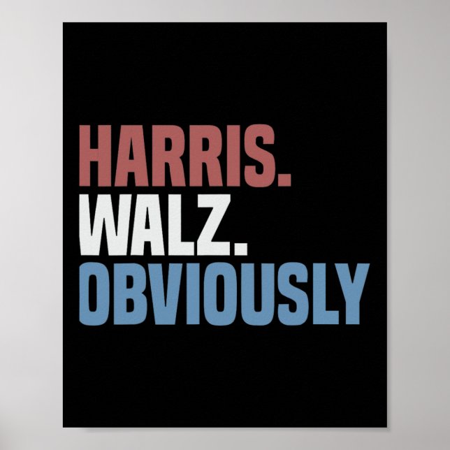 Affiche Kamala W Évidemment 2024 Harris Waltz 2024 Electio (Devant)