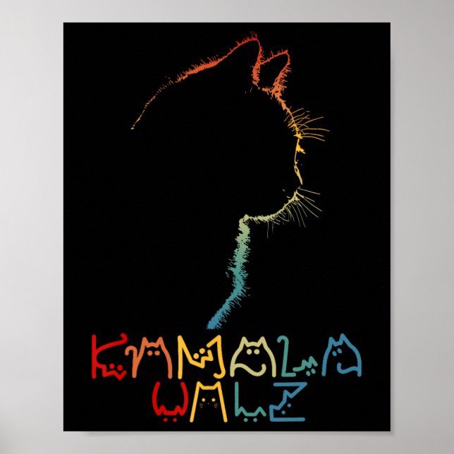Affiche Kamala Wheimer Laisser Positive Funny Chat Lady (Devant)
