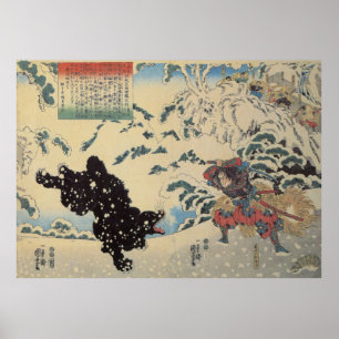 Affiche Kamei Rokuro and the Black Bear in the Snow