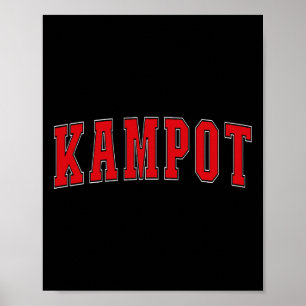 Affiche Kampot Cambodge Souvenirs de vacances cambodgiens