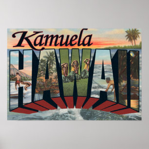 Affiche Kamuela, Hawaï - grandes scènes de lettre