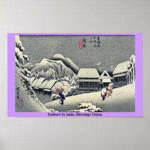 Affiche Kanbara d'Ando, Hiroshige Ukiyoe