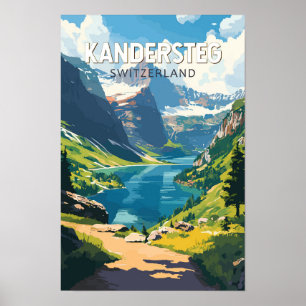 Affiche Kandersteg Suisse Voyage Art Vintage