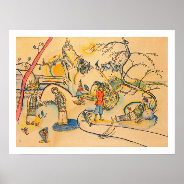 Affiche Kandinsky, 1915 - Aquarelle sans titre (Devant)