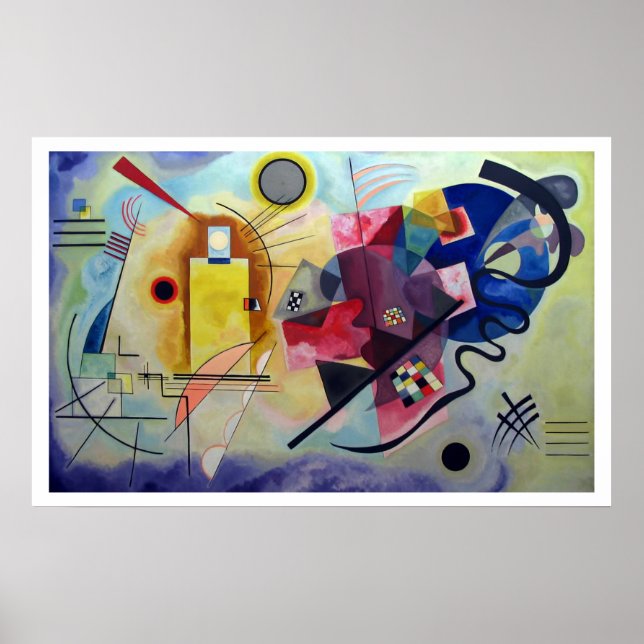 Affiche Kandinsky 1925/jaune/rouge/bleu/pixdezines (Devant)