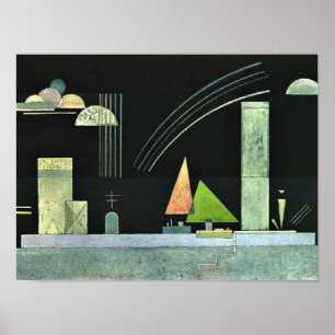 Affiche Kandinsky - Au repos, œuvre d'art abstrait