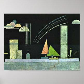 Affiche Kandinsky - Au repos, œuvre d'art abstrait