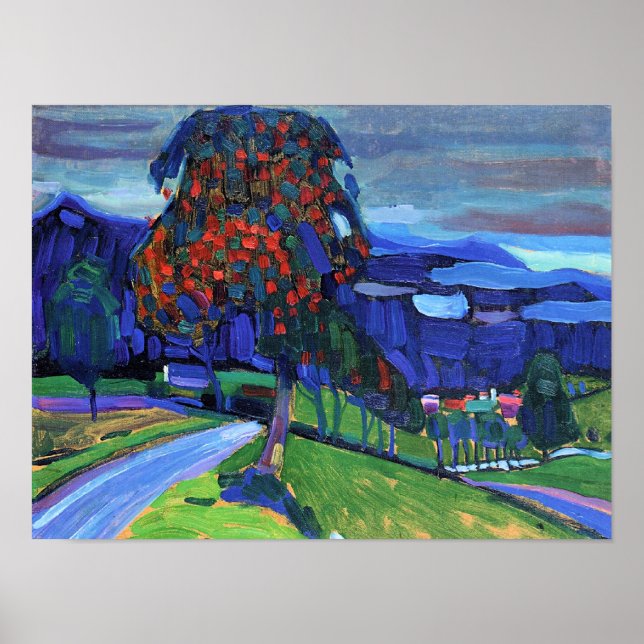 Affiche Kandinsky - Automne à Murnau, (Devant)