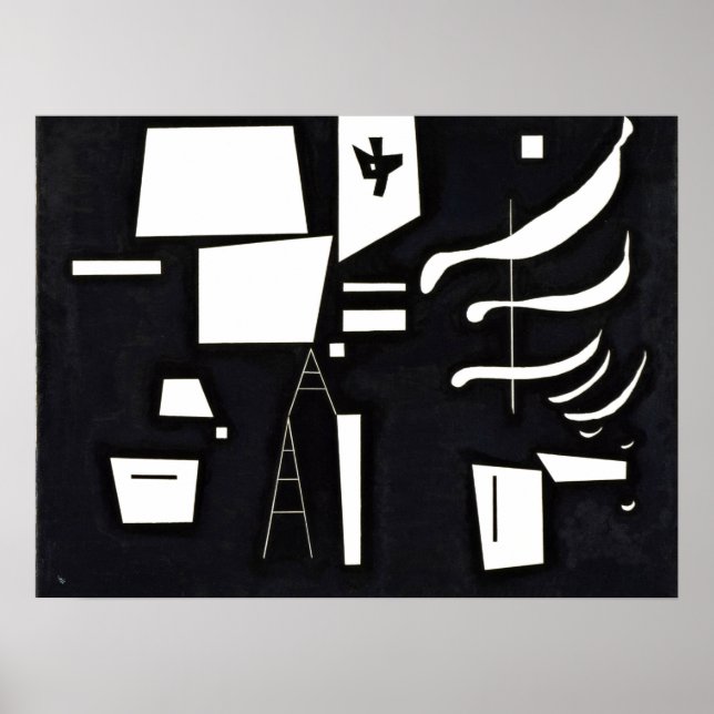 Affiche Kandinsky - Blanc - doux et dur, (Devant)