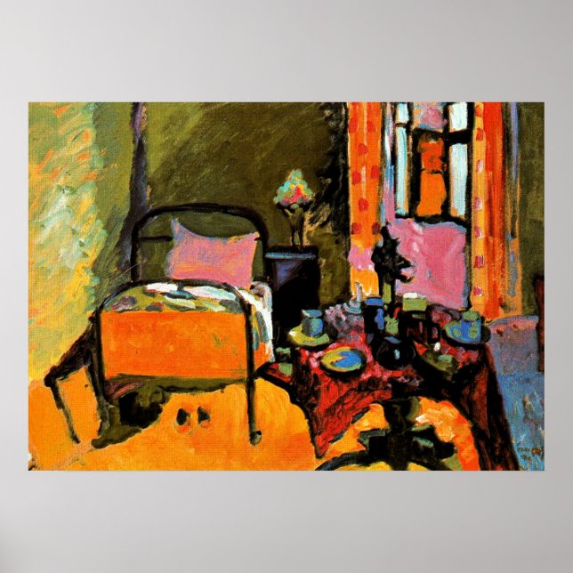 Affiche Kandinsky - Chambre à coucher en Aintmillerstrasse (Devant)