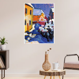 Affiche Kandinsky - Cimetière et presbytère à Kochel