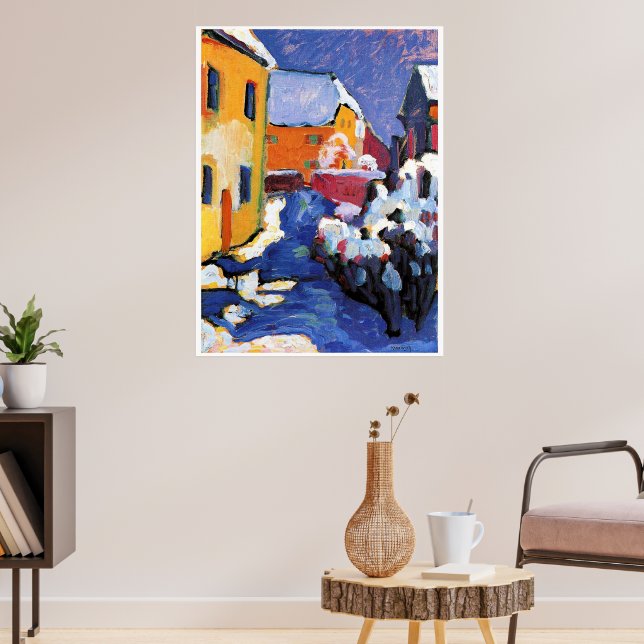 Affiche Kandinsky - Cimetière et presbytère à Kochel (Salon 3)