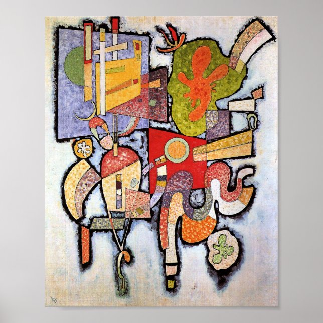 Affiche Kandinsky - Complex, Simple, abstract art painting (Devant)