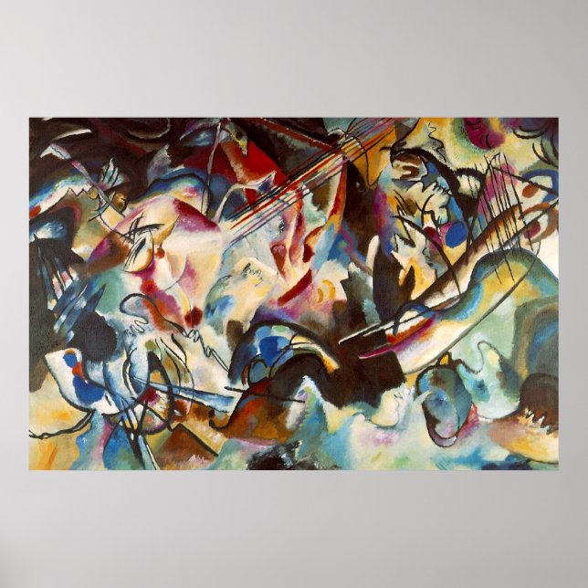 Affiche Kandinsky Composition VI Peinture en toile Abstrai (Devant)