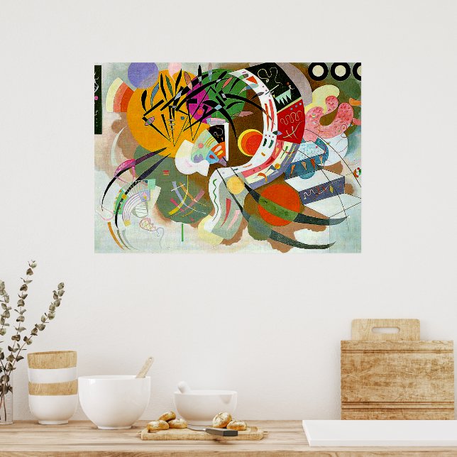 Affiche Kandinsky - Courbe Dominante, (Cuisine)