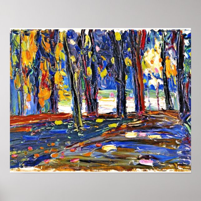 Affiche Kandinsky - Dans le parc de St. Cloud - Automne Ii (Devant)