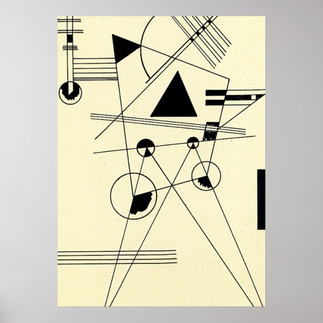 Affiche Kandinsky - Dessin pour Point (Devant)