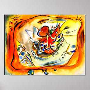 Affiche Kandinsky - Esquisse pour une peinture, bordure or