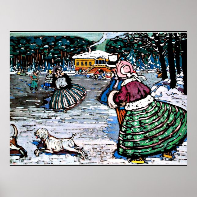 Affiche Kandinsky - Hiver (Patineurs) (Devant)