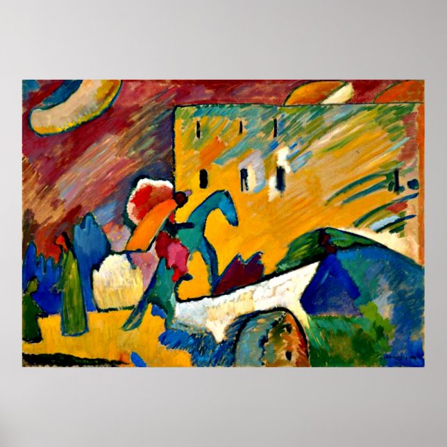 Affiche Kandinsky : Improvisation 3, peinture de paysage (Devant)