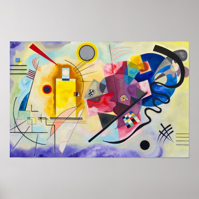 Affiche Kandinsky jaune-rouge-bleu (Devant)