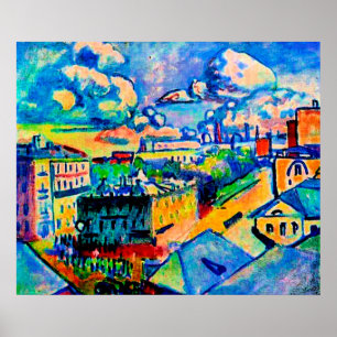 Affiche Kandinsky - Moscow, Zubovskaya  Square, Study