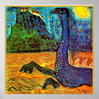 Affiche Kandinsky - Nuit Lune, oeuvres d'art célèbres