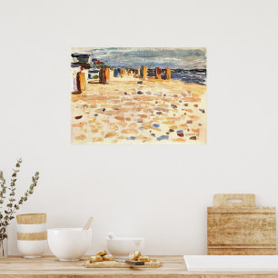 Affiche Kandinsky - Paniers de plage en Hollande