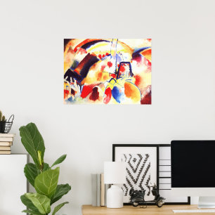 Affiche Kandinsky - Paysage aux taches rouges