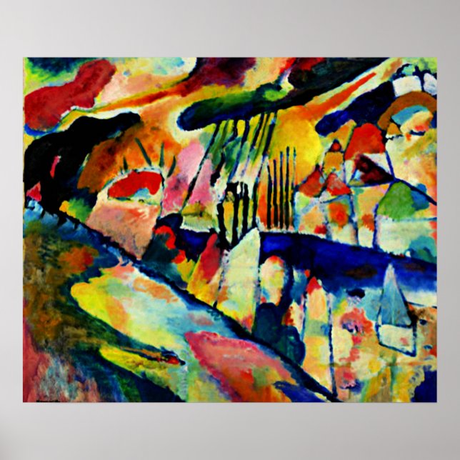 Affiche Kandinsky - Paysage avec pluie (Devant)