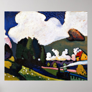 Affiche Kandinsky - Paysage près de Murnau avec locomotive