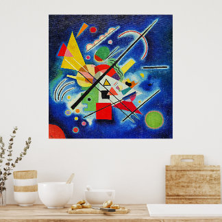 Affiche Kandinsky - Peinture Bleue,