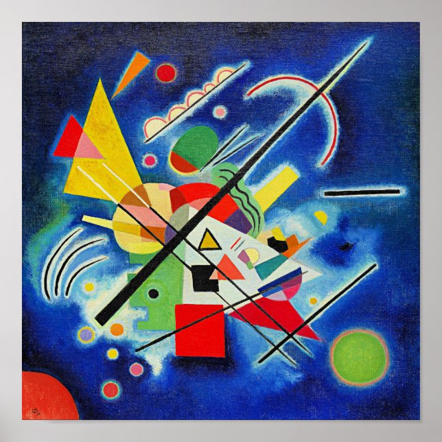Affiche Kandinsky - Peinture Bleue (Devant)