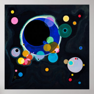 Affiche Kandinsky Plusieurs cercles Abstrait