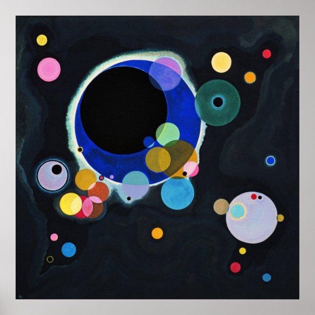 Affiche Kandinsky Plusieurs cercles Abstrait (Devant)