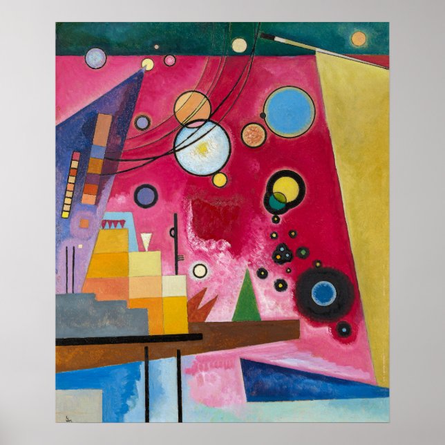 Affiche Kandinsky Rouge lourd, 1924 (Devant)