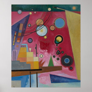 Affiche Kandinsky - Rouge lourd, célèbre peinture,
