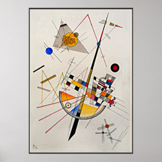 Affiche Kandinsky - Tension délicate, art abstrait