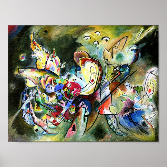 Affiche Kandinsky - Troubled, coloré abstrait (Devant)