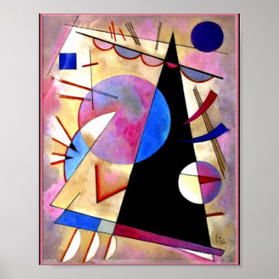 Affiche Kandisnky - Cubisme absolu avec rose et blues