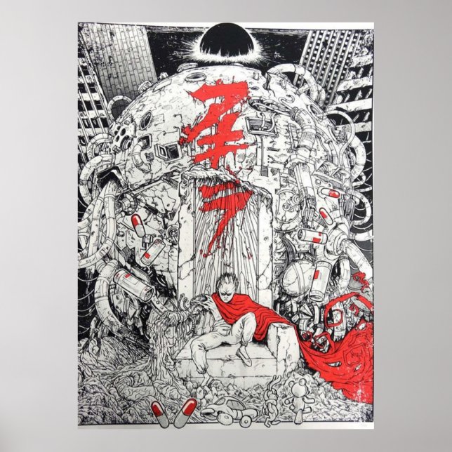 Affiche Kaneda Shotaro Akira manga anime manga (Devant)