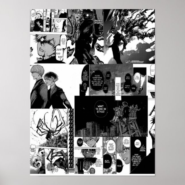 Affiche Kaneki Ken Collage esthétique (Devant)
