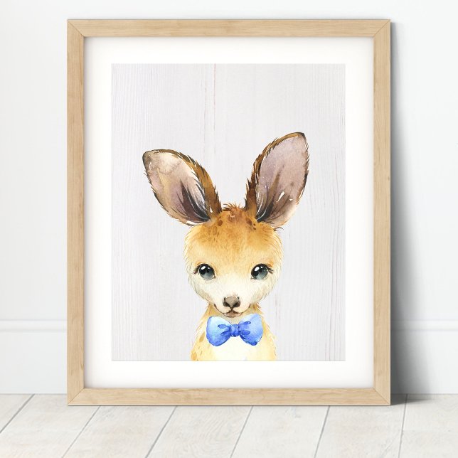 Affiche Kangaroo Bowtie Nursery Art Print (Créateur téléchargé)