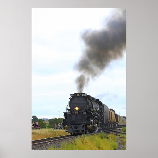 Affiche Kansas Big Boy 4014 avec Fumée et vapeur (Devant)