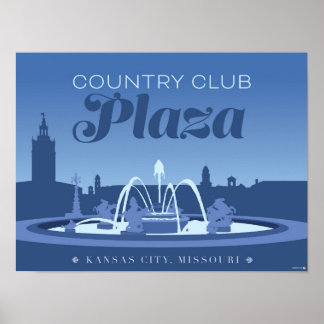 Affiche Kansas City Points de repère : Country Club - 24 x