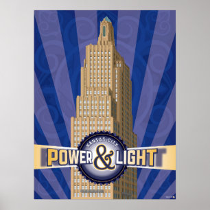 Affiche Kansas City Points de repère : KCPL - 18 x 24