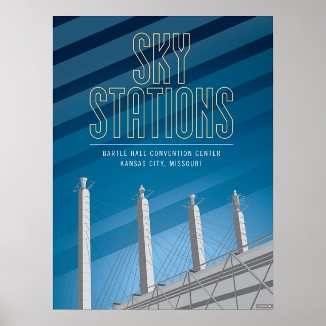 Affiche Kansas City Points d'intérêt : Stations Sky - 18 x (Devant)