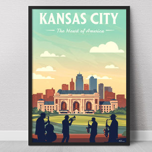 Affiche Kansas City vintage