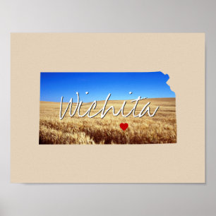 Affiche Kansas State Photo insert and town name