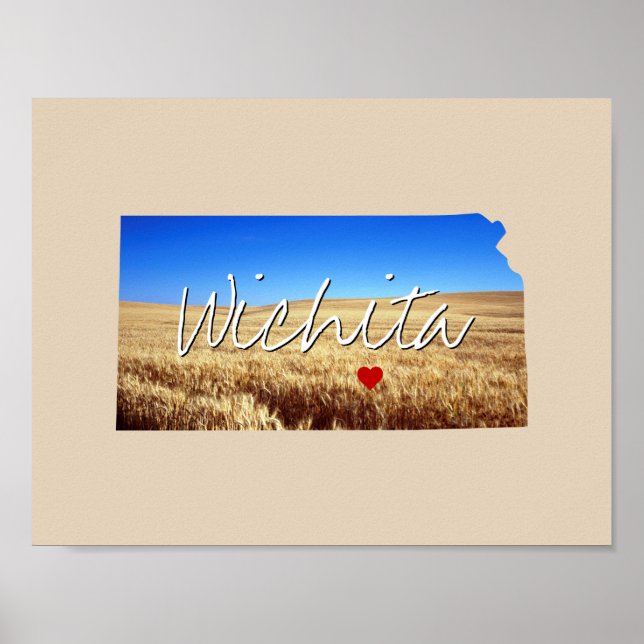 Affiche Kansas State Photo insert and town name (Devant)